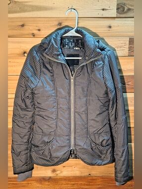 Houndstooth Quilted Jacket By Hurley - Size XS - Black & White Color